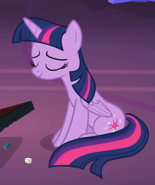 Size: 301x360 | Tagged: safe, screencap, character:twilight sparkle, character:twilight sparkle (alicorn), species:alicorn, species:pony, episode:uncommon bond, g4, my little pony: friendship is magic, animated, blinking, cropped, dice, loop, sitting, solo