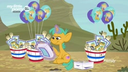 Size: 1920x1080 | Tagged: safe, screencap, character:snails, species:pony, species:unicorn, episode:common ground, g4, my little pony: friendship is magic, autograph, balloon, buckball uniform, clothing, colt, discovery family logo, jersey, magic, magic aura, male, solo, telekinesis