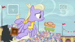 Size: 1280x720 | Tagged: safe, screencap, character:sweet buzz, species:pegasus, species:pony, episode:common ground, g4, my little pony: friendship is magic, buckball uniform, female, las pegasus resident, mare, solo