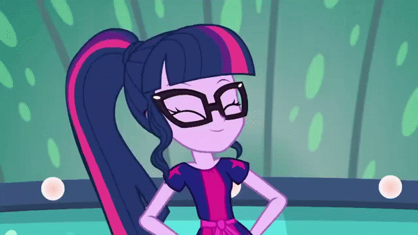 Size: 600x338 | Tagged: safe, screencap, character:twilight sparkle, character:twilight sparkle (scitwi), species:eqg human, episode:i'm on a yacht, g4, my little pony:equestria girls, adorasexy, animated, cute, dancing, female, gif, glasses, hip sway, ponytail, sexy, solo, twiabetes