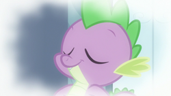 Size: 1920x1080 | Tagged: safe, screencap, character:spike, species:dragon, episode:sparkle's seven, g4, my little pony: friendship is magic, eyes closed, male, solo, winged spike