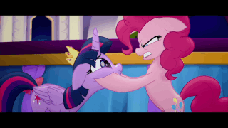 Size: 320x180 | Tagged: safe, screencap, character:pinkie pie, character:sunset shimmer, character:twilight sparkle, character:twilight sparkle (alicorn), character:twilight sparkle (scitwi), species:alicorn, species:pony, species:unicorn, equestria girls:spring breakdown, g4, my little pony: the movie (2017), my little pony:equestria girls, animated, boop, boop compilation, equestria girls ponified, female, glasses, mare, noseboop, personal space invasion, ponified, scrunchy face, unicorn sci-twi