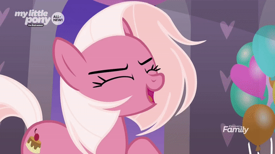 Size: 540x304 | Tagged: safe, screencap, character:bifröst, character:fuchsia frost, character:goldy wings, species:earth pony, species:pegasus, species:pony, episode:she's all yak, g4, my little pony: friendship is magic, alternate cutie mark, animated, background pony, cute, dancing, eyes closed, friendship student, gif, happy, party hard, pony prance, tail wrap