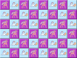 Size: 800x600 | Tagged: safe, screencap, character:light heart, character:sundance, species:earth pony, species:pony, g2, checkered, female, light heart, loading screen, mare, my little pony friendship gardens, video game