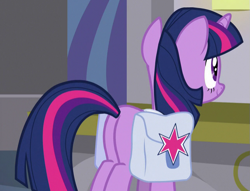 Size: 643x492 | Tagged: safe, screencap, character:twilight sparkle, character:twilight sparkle (unicorn), species:pony, species:unicorn, episode:the point of no return, g4, my little pony: friendship is magic, butt, cropped, female, plot, saddle bag, solo, twibutt