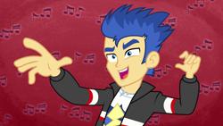 Size: 1280x720 | Tagged: safe, screencap, character:flash sentry, episode:a banner day, equestria girls:friendship games, g4, my little pony:equestria girls, clothing, jacket, male, solo