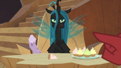 Size: 1920x1080 | Tagged: safe, screencap, character:lord tirek, character:mean twilight sparkle, character:queen chrysalis, species:changeling, episode:frenemies, g4, my little pony: friendship is magic, animated, changeling queen, dead, female, log, no sound, twilog, webm