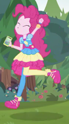 Size: 540x967 | Tagged: safe, screencap, character:pinkie pie, episode:festival filters, g4, my little pony:equestria girls, shoes, sneakers, solo
