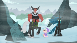 Size: 1920x1080 | Tagged: safe, screencap, character:cozy glow, character:lord tirek, character:queen chrysalis, species:centaur, species:changeling, species:pegasus, species:pony, episode:frenemies, g4, my little pony: friendship is magic, changeling queen, female, filly