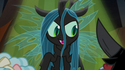 Size: 1920x1080 | Tagged: safe, screencap, character:cozy glow, character:lord tirek, character:queen chrysalis, species:changeling, species:pegasus, species:pony, episode:frenemies, g4, my little pony: friendship is magic, better way to be bad, changeling queen, female, filly, solo focus