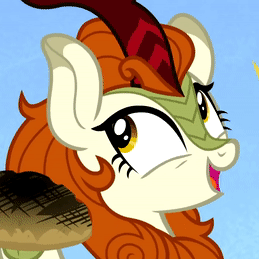 Size: 259x259 | Tagged: safe, screencap, character:applejack, character:autumn blaze, species:earth pony, species:kirin, episode:sounds of silence, g4, my little pony: friendship is magic, a kirin tale, animated, awwtumn blaze, bread, burnt, close-up, cropped, cute, food, gif