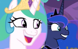Size: 2291x1440 | Tagged: safe, screencap, character:princess celestia, character:princess luna, species:pony, episode:between dark and dawn, g4, my little pony: friendship is magic, faec