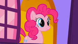 Size: 1920x1080 | Tagged: safe, screencap, character:pinkie pie, species:earth pony, species:pony, episode:party of one, g4, my little pony: friendship is magic, animation error, cute, diapinkes, solo
