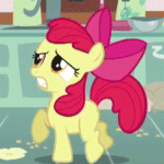 Size: 150x150 | Tagged: safe, screencap, character:apple bloom, species:earth pony, species:pony, episode:call of the cutie, g4, my little pony: friendship is magic, animated, cropped, female, filly, lowres, prancing, solo, trotting, trotting in place