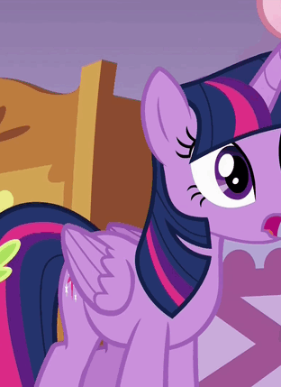 Size: 312x429 | Tagged: safe, screencap, character:spike, character:twilight sparkle, character:twilight sparkle (alicorn), species:alicorn, species:dragon, species:pony, episode:p.p.o.v. (pony point of view), g4, my little pony: friendship is magic, animated, cropped, female, gif, levitation, magic, male, mare, offscreen character, quill, scroll, smiling, solo focus, telekinesis