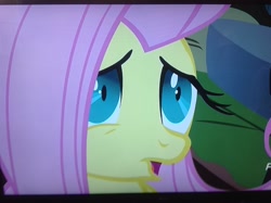Size: 2592x1936 | Tagged: safe, screencap, character:fluttershy, species:pony, episode:luna eclipsed, g4, my little pony: friendship is magic, scared, shrunken pupils, solo, terrified