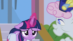 Size: 1920x1080 | Tagged: safe, screencap, character:pearly stitch, character:twilight sparkle, character:twilight sparkle (alicorn), species:alicorn, species:pony, episode:the point of no return, g4, my little pony: friendship is magic, floppy ears, sad, saddle bag