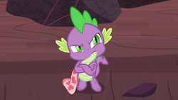 Size: 1920x1080 | Tagged: safe, screencap, character:spike, species:dragon, episode:sweet and smoky, g4, my little pony: friendship is magic, blanket, claws, crossed arms, folded wings, looking up, madorable, male, sassy, solo, spike is not amused, unamused, winged spike, wings