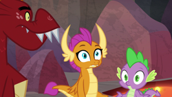 Size: 1920x1080 | Tagged: safe, screencap, character:garble, character:smolder, character:spike, species:dragon, episode:sweet and smoky, g4, my little pony: friendship is magic, winged spike