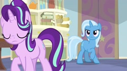 Size: 1920x1080 | Tagged: safe, screencap, character:starlight glimmer, character:trixie, species:pony, episode:student counsel, animation error