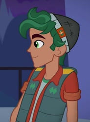 Size: 530x720 | Tagged: safe, screencap, character:timber spruce, episode:star crossed, g4, my little pony:equestria girls, clothing, cropped, male, solo