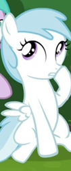 Size: 400x951 | Tagged: safe, screencap, character:aura, character:cotton cloudy, species:pony, episode:twilight time, g4, my little pony: friendship is magic, season 4, boop, cottonbetes, cropped, cute, female, filly, self-boop, solo