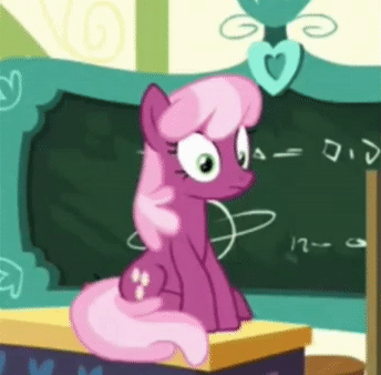 Size: 344x338 | Tagged: safe, screencap, character:cheerilee, species:earth pony, species:pony, episode:the last crusade, g4, my little pony: friendship is magic, adorable distress, animated, chalkboard, cheeribetes, cropped, cute, desk, gif, school, shaking, shivering, solo, terrified, wide eyes