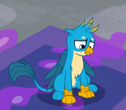 Size: 401x349 | Tagged: safe, screencap, character:gallus, species:griffon, episode:the hearth's warming club, g4, my little pony: friendship is magic, chest fluff, claws, cropped, male, paws, sad