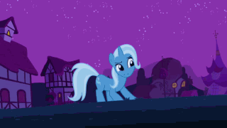 Size: 320x180 | Tagged: safe, screencap, character:trixie, species:pony, species:unicorn, episode:boast busters, g4, my little pony: friendship is magic, animated, gif, hoofy-kicks, rearing, solo