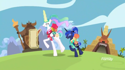 Size: 1366x768 | Tagged: safe, screencap, character:princess celestia, character:princess luna, species:pony, episode:between dark and dawn, g4, my little pony: friendship is magic, statue, torch, yakyakistan