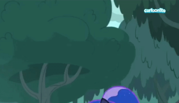 Size: 594x344 | Tagged: safe, screencap, character:princess luna, species:pony, episode:between dark and dawn, g4, my little pony: friendship is magic, animated, burrs, butt, cartoonito logo, literal butthurt, moonbutt, pain, plot, stingbush seed pods
