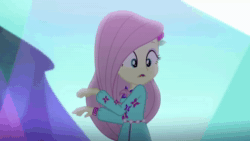 Size: 1344x756 | Tagged: safe, screencap, character:fluttershy, episode:the last drop, g4, my little pony:equestria girls, animated, blushing, cute, geode of fauna, giggling, growl, magical geodes, rawr, shyabetes, sound, the last drop: fluttershy, weapons-grade cute, webm