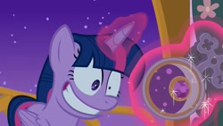 Size: 1920x1080 | Tagged: safe, screencap, character:twilight sparkle, character:twilight sparkle (alicorn), species:alicorn, species:pony, episode:between dark and dawn, g4, my little pony: friendship is magic, amulet, crazy face, faec, jewelry, solo, twilight snapple, twilight sparkle is best facemaker, twilynanas