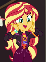 Size: 441x598 | Tagged: safe, screencap, character:sunset shimmer, episode:how to backstage, g4, my little pony:equestria girls, cropped, solo
