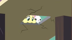 Size: 1920x1080 | Tagged: safe, screencap, character:angel bunny, character:fluttershy, species:pony, episode:between dark and dawn, g4, my little pony: friendship is magic, bridge, ceiling pony