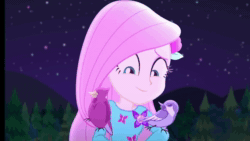 Size: 1920x1080 | Tagged: safe, screencap, character:fluttershy, species:bird, species:wolf, episode:the last drop, g4, my little pony:equestria girls, animated, awoo, geode of fauna, howling, magical geodes, shoes, sneakers, solo, sound, the last drop: fluttershy, webm