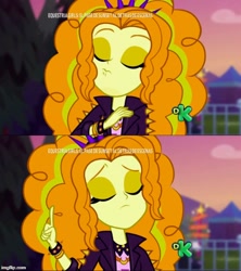 Size: 500x562 | Tagged: safe, screencap, character:adagio dazzle, equestria girls:sunset's backstage pass, g4, my little pony:equestria girls, animation error, discovery kids, drake, hotline bling, imgflip, meme, polydactyly, spanish