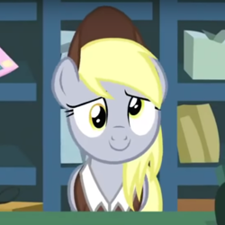 Size: 580x580 | Tagged: safe, screencap, character:derpy hooves, species:pegasus, species:pony, episode:between dark and dawn, g4, my little pony: friendship is magic, cropped, cute, mailmare, post office, solo