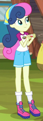Size: 210x593 | Tagged: safe, screencap, character:bon bon, character:sweetie drops, equestria girls:legend of everfree, g4, my little pony:equestria girls, camp everfree outfits, clothing, cropped, hiking boots, shirt, socks, solo, t-shirt