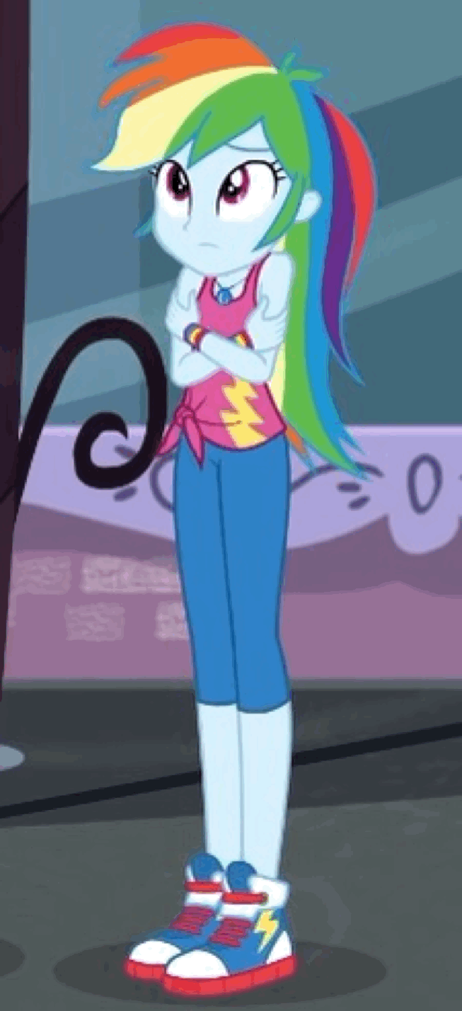 Size: 653x1428 | Tagged: safe, screencap, character:rainbow dash, episode:street chic, g4, my little pony:equestria girls, animated, clothing, cold, cropped, cute, dashabetes, freezing, gif, pants, shivering, solo, yoga pants