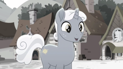 Size: 1920x1080 | Tagged: safe, screencap, character:sunny skies, species:pony, species:unicorn, friendship is magic: rainbow roadtrip, g4, my little pony: friendship is magic, desaturated, discovery family logo, hope hollow, male, solo, stallion