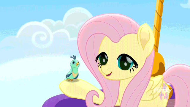 Size: 640x360 | Tagged: safe, screencap, character:fluttershy, species:pony, friendship is magic: rainbow roadtrip, g4, my little pony: friendship is magic, cute, faec, female, hot air balloon, mare, shyabetes