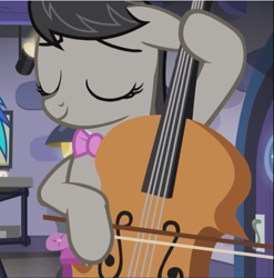Size: 929x940 | Tagged: safe, screencap, character:octavia melody, species:pony, episode:slice of life, g4, my little pony: friendship is magic, cello, cropped, eyes closed, floppy ears, musical instrument, playing instrument, relaxed, smiling, solo
