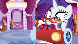 Size: 1280x720 | Tagged: safe, screencap, character:rarity, character:yona, episode:she's all yak, g4, my little pony: friendship is magic, sewing machine