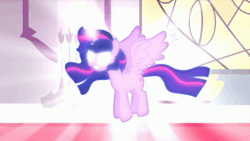 Size: 1920x1080 | Tagged: safe, screencap, character:twilight sparkle, character:twilight sparkle (alicorn), species:alicorn, species:pony, episode:twilight's kingdom, g4, my little pony: friendship is magic, animated, ethereal mane, female, glowing eyes, majestic, mare, no sound, solo, webm