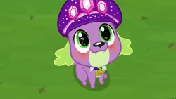 Size: 1920x1080 | Tagged: safe, screencap, character:spike, character:spike (dog), species:dog, episode:lost and pound, g4, my little pony:equestria girls, anime eyes, clothing, cute, hat, lost and pound: spike, spikabetes, spike's festival hat