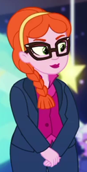 Size: 200x395 | Tagged: safe, screencap, episode:twilight under the stars, g4, my little pony:equestria girls, female, ginger specs, glasses, solo, thick, wide hips