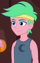 Size: 515x800 | Tagged: safe, screencap, episode:five lines you need to stand in, g4, my little pony:equestria girls, background human, clothing, lemon zack, male, smiling, solo