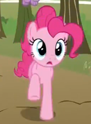 Size: 272x370 | Tagged: safe, screencap, character:pinkie pie, character:spike, species:dragon, species:earth pony, species:pony, episode:between dark and dawn, g4, my little pony: friendship is magic, claws, female, offscreen character, solo, winged spike