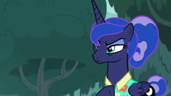 Size: 1920x1080 | Tagged: safe, screencap, character:princess luna, species:pony, episode:between dark and dawn, g4, my little pony: friendship is magic, alternate hairstyle, bags under eyes, clothing, hawaiian shirt, shirt, solo